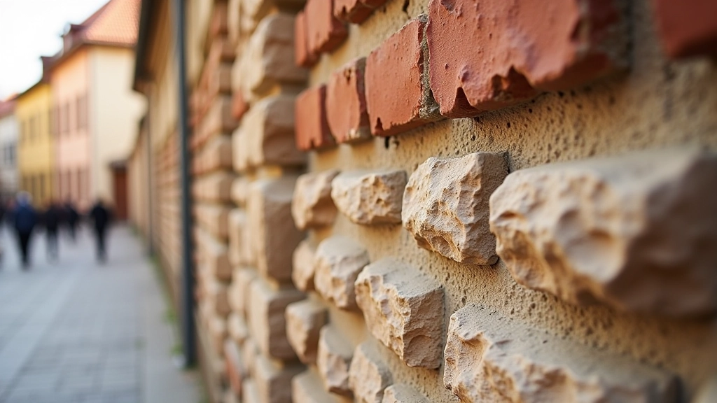 zaiwraatčio senos sienos, plytos ir architektūriniai elementai, natūralus apšvietimas